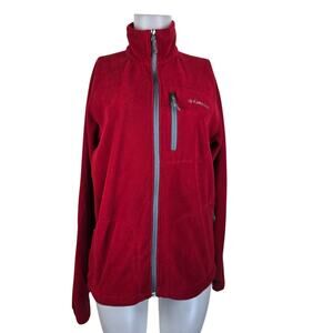 Columbia Interchange Fast Trek II Red Fleece Men's Full Zip Winter Warm Jacket M